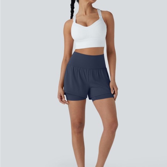 HALARA Ocean Blue High-Waist Shorts - Picture 5 of 5